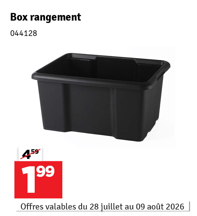Box de rangement noir 30 L SUNDIS